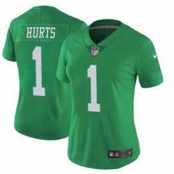 Women's Philadelphia Eagles #1 Jalen Hurts Limited Green Vapor Untouchable NFL Nike Jersey,We sell and wholesale Women's Philadelphia Eagles #1 Jalen Hurts Limited Green Vapor Untouchable NFL Nike Jersey on line form chian!